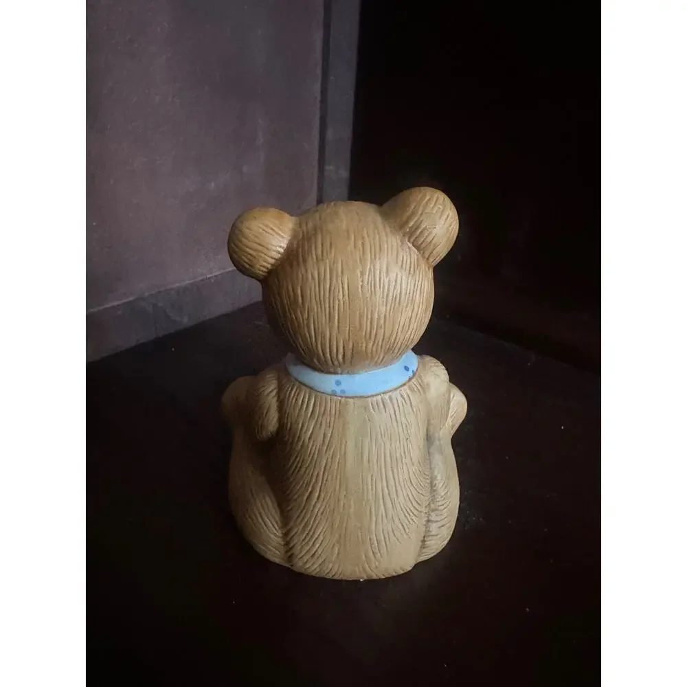 Vintage Homco Taiwan Teddy Bear Ceramic Figurine Collectible Decor